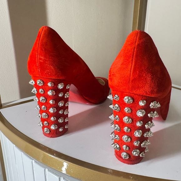 Christian Louboutin Veau Velours Donna Stud Spikes 85 Pumps – Size 39.5 - Picture 8 of 12
